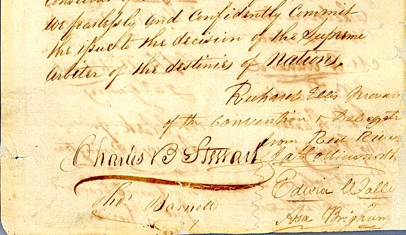 Richard Ellis and Charles B. Stewart - Texas Declaration of Independence